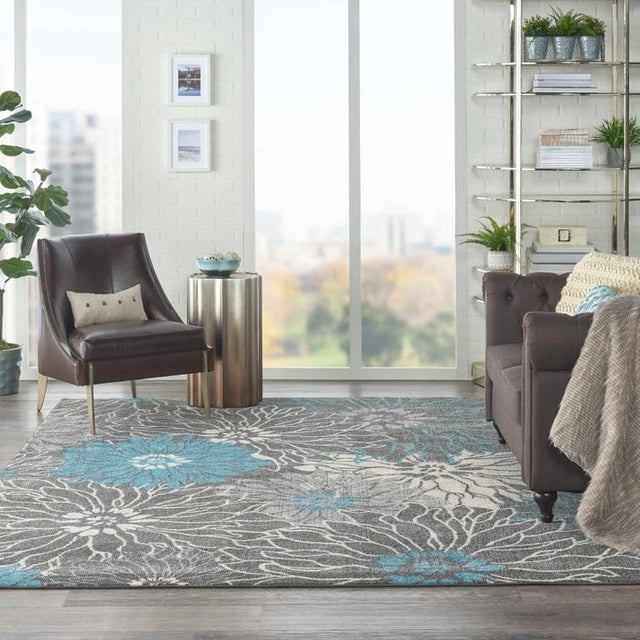 Nourison Passion Psn17 Charcoal/Blue Rug - 99446734709