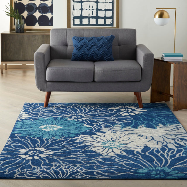 Nourison Passion Psn17 Navy/Ivory Rug - Nourison - 99446765840