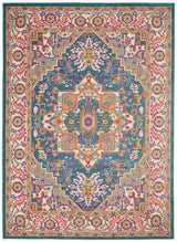Nourison Passion Psn20 Teal Multicolor Rugs - Nourison - 99446486387
