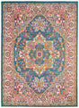 Nourison Passion Psn20 Teal Multicolor Rugs - Nourison - 99446486387