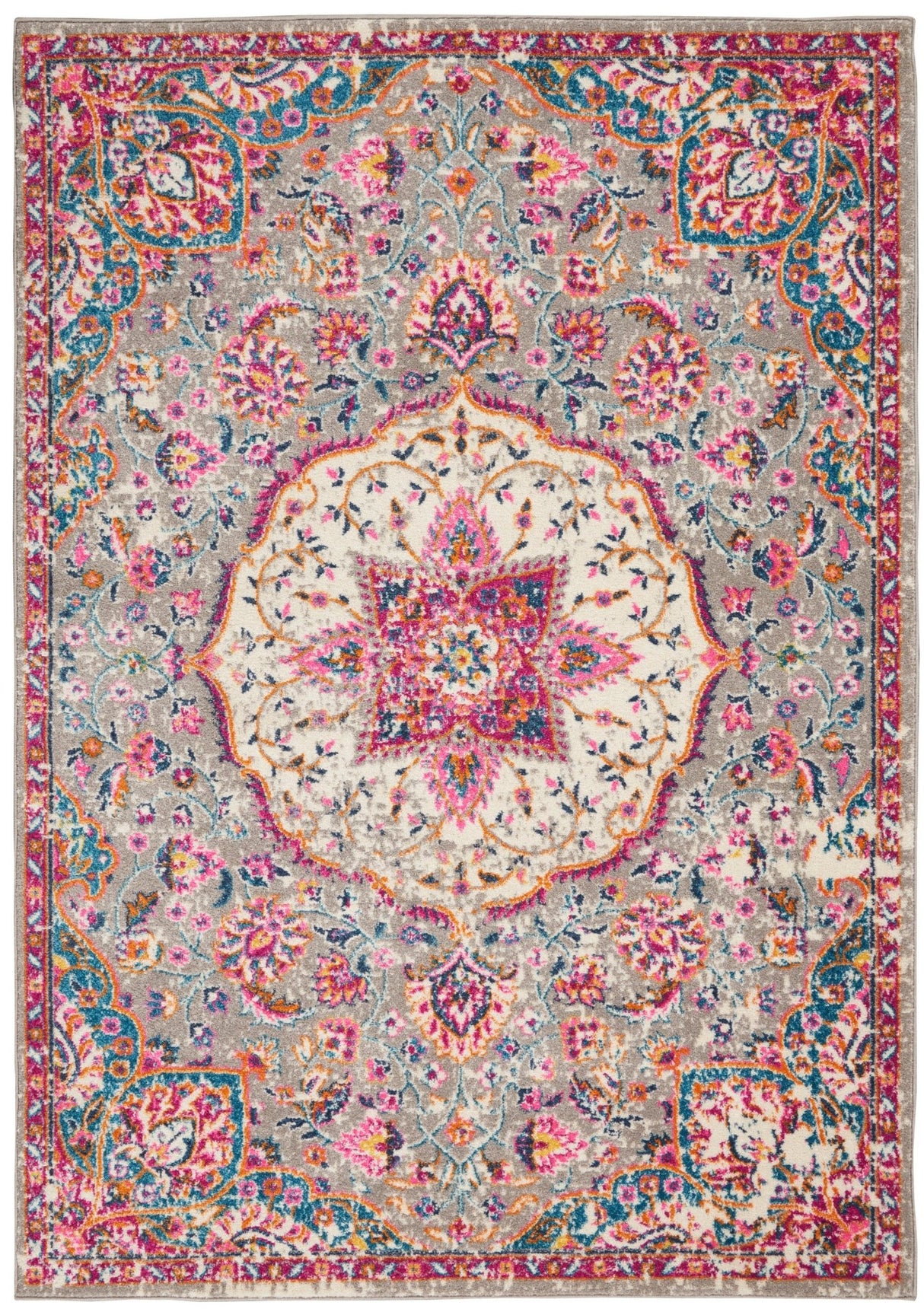 Nourison Passion Psn22 Grey/Multi Rugs - Nourison - 99446717498