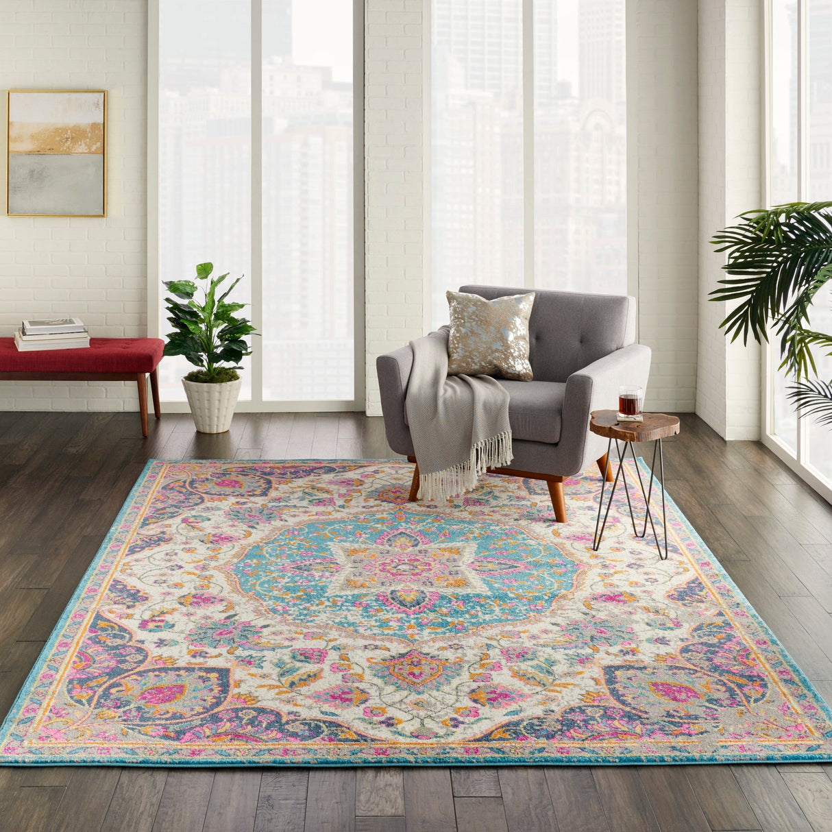 Nourison Passion Psn22 Ivory/Multi Rugs - Nourison - 99446717511