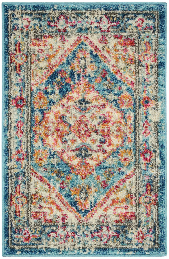 Nourison Passion Psn23 Ivory/Light Blue Rugs - Nourison - 99446809056