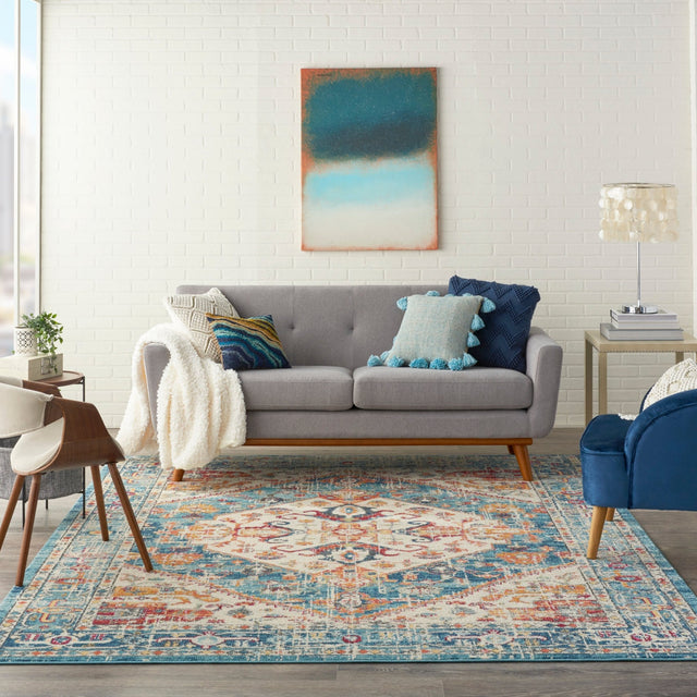 Nourison Passion Psn23 Ivory/Light Blue Rugs - Nourison - 99446809056