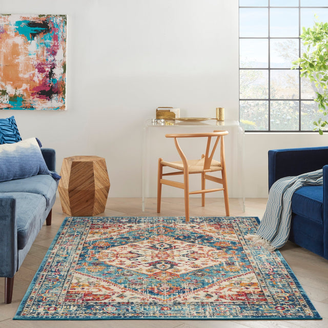 Nourison Passion Psn23 Ivory/Light Blue Rugs - Nourison - 99446809230