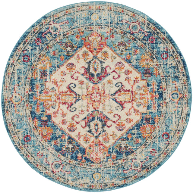 Nourison Passion Psn23 Ivory/Light Blue Rugs - Nourison - 99446809230