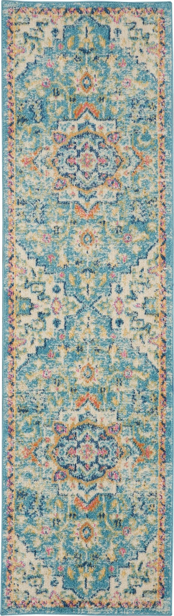 Nourison Passion Psn25 Ivory/Light Blue Rug - Nourison - 99446015006