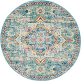 Nourison Passion Psn25 Ivory/Light Blue Rug - Nourison - 99446747921