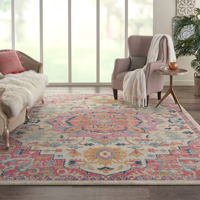 Nourison Passion Psn25 Ivory/Pink Rugs - Nourison - 99446748089