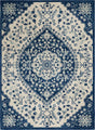 Nourison Passion Psn30 Ivory Blue Rug - Nourison - 99446766366