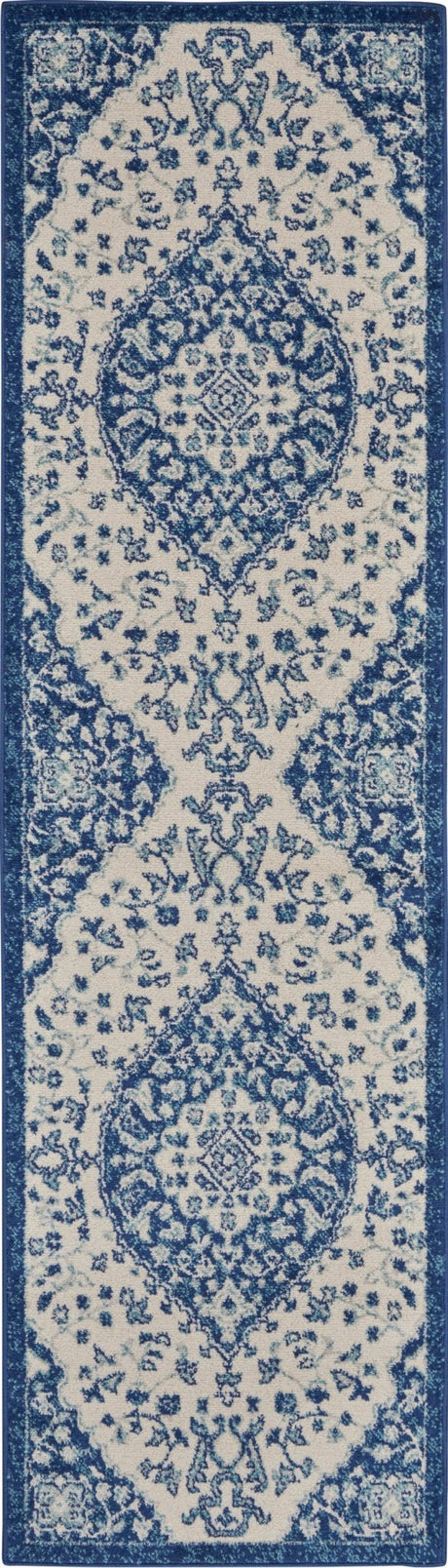 Nourison Passion Psn30 Ivory Blue Rug - Nourison - 99446766373