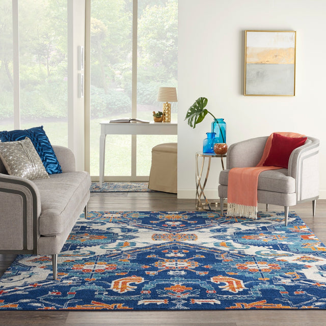 Nourison Passion Psn31 Blue/Multicolor Rugs - Nourison - 99446766458