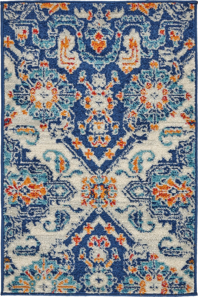 Nourison Passion Psn31 Blue/Multicolor Rugs - Nourison - 99446766458