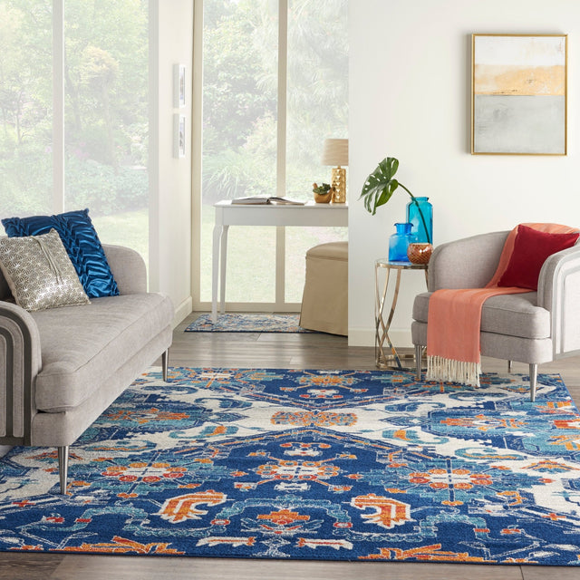 Nourison Passion Psn31 Blue/Multicolor Rugs - Nourison - 99446766465