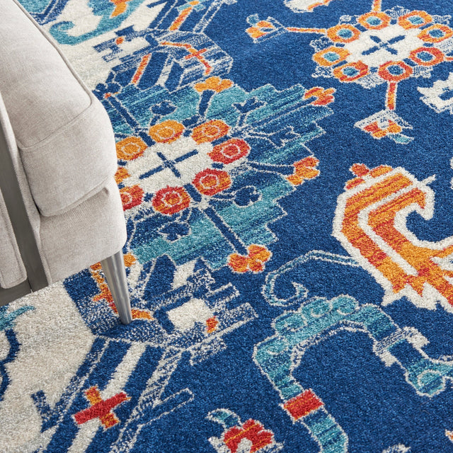 Nourison Passion Psn31 Blue/Multicolor Rugs - Nourison - 99446766465