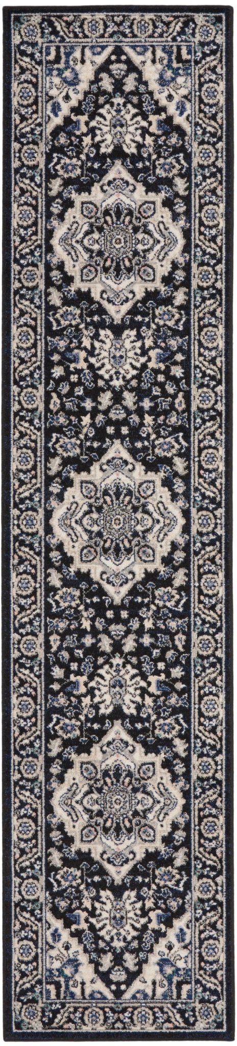 Nourison Passion Psn33 Black Ivory Rug - Nourison - 99446018915