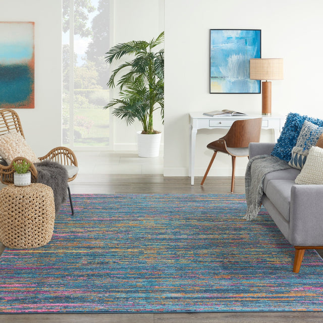 Nourison Passion Psn35 Blue/Multicolor Rugs - Nourison - 99446780041