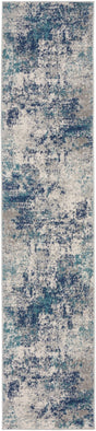 Nourison Passion Psn36 Ivory Teal Rug - Nourison - 99446900869