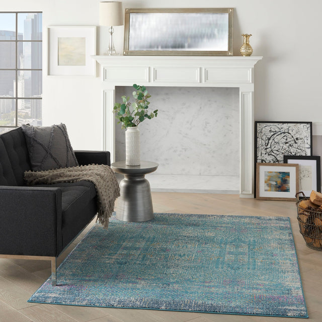 Nourison Passion Psn38 Blue Rugs - Nourison - 99446780874