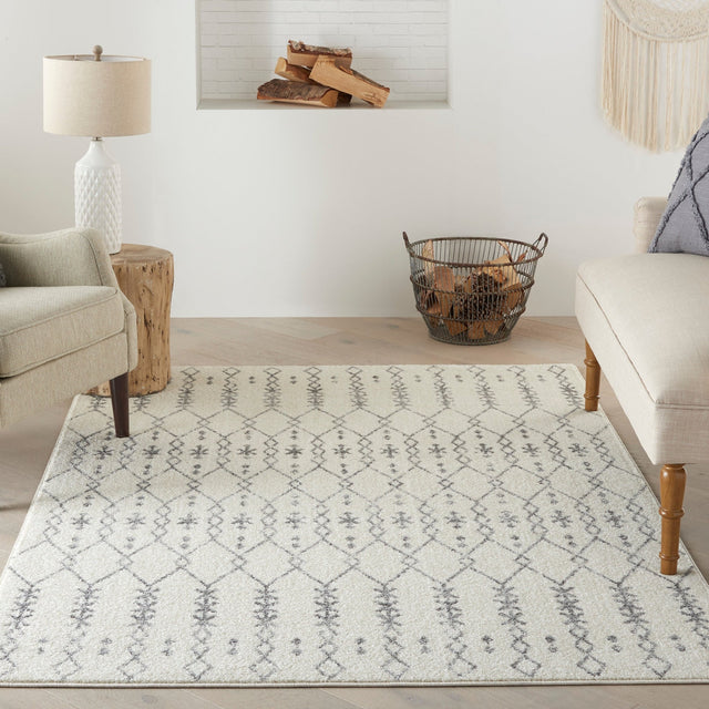 Nourison Passion Psn40 Ivory/Grey Rugs - Nourison - 99446793331