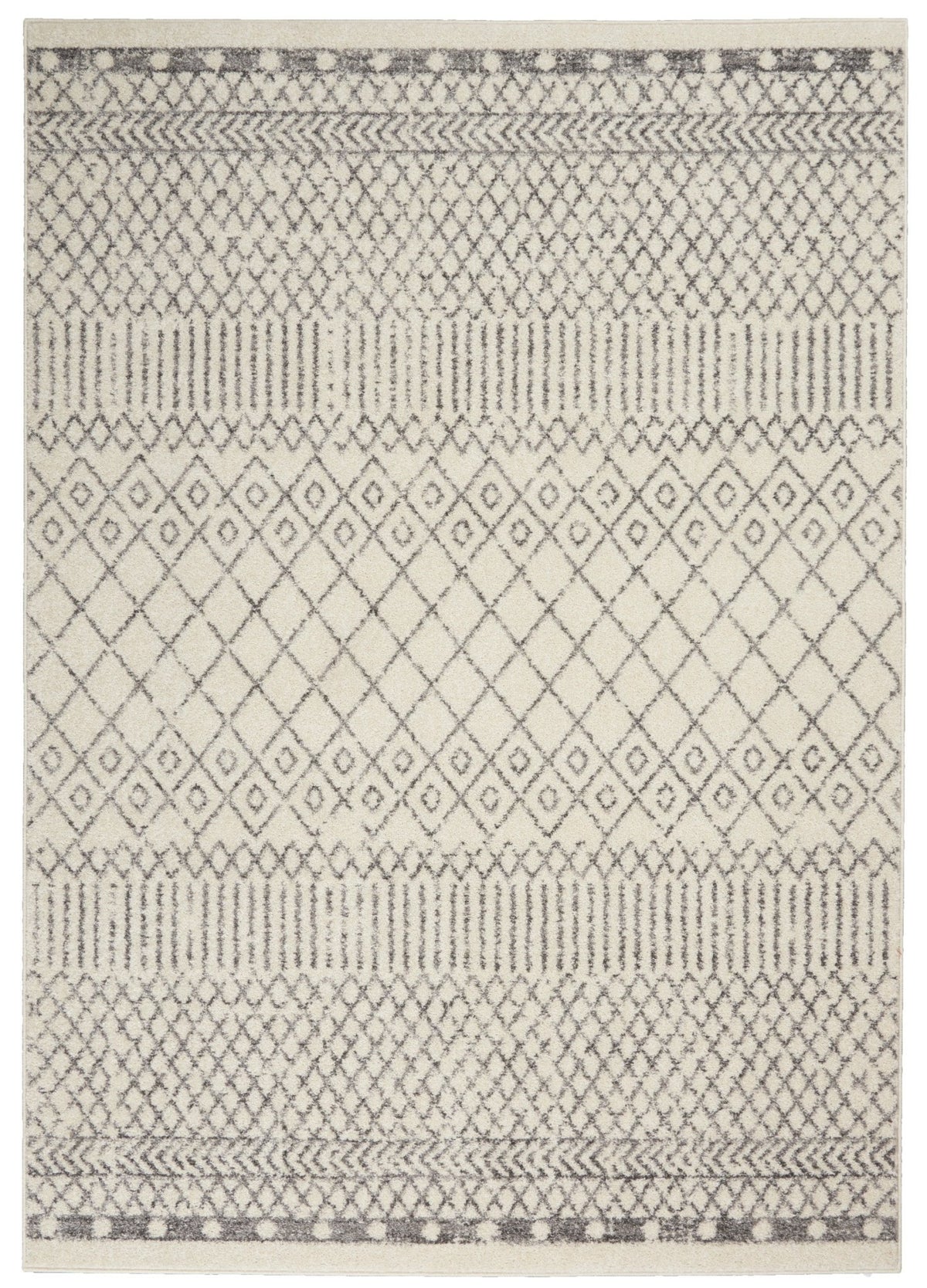 Nourison Passion Psn42 Ivory/Grey Rugs - Nourison - 99446829948