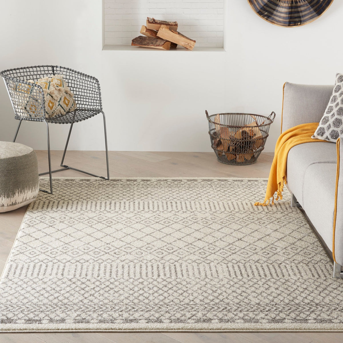 Nourison Passion Psn42 Ivory/Grey Rugs - Nourison - 99446829948