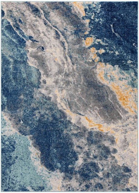 Nourison Passion Psn51 Blue Multicolor Rug - Nourison - 99446968180