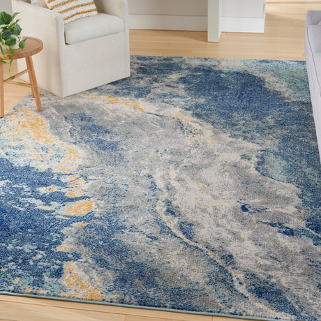 Nourison Passion Psn51 Blue Multicolor Rug - Nourison - 99446968210