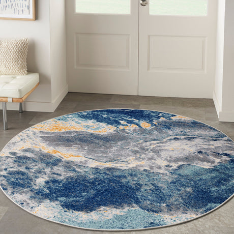 Nourison Passion Psn51 Blue Multicolor Rug - Nourison - 99446968210