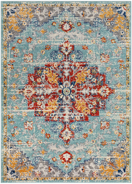 Nourison Passion Psn52 Aqua Multicolor Rug - Nourison - 99446968388