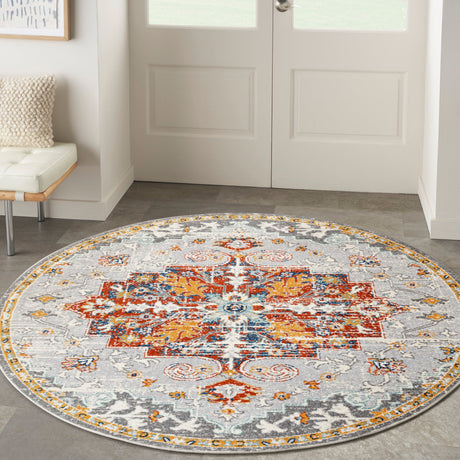 Nourison Passion Psn52 Grey Multicolor Rug - Nourison - 99446968500