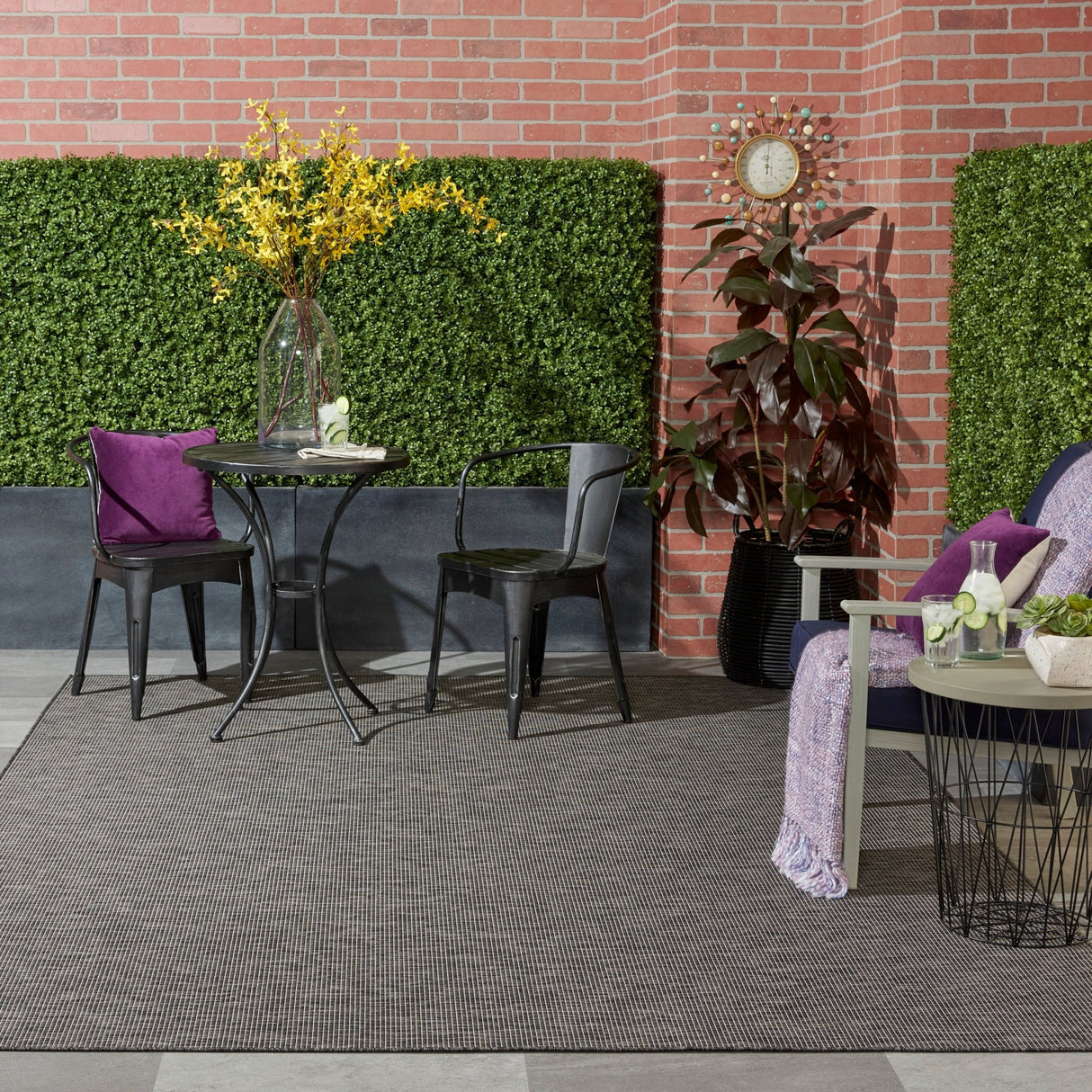 Nourison Positano Pos01 Charcoal Rugs - Nourison - 99446790934