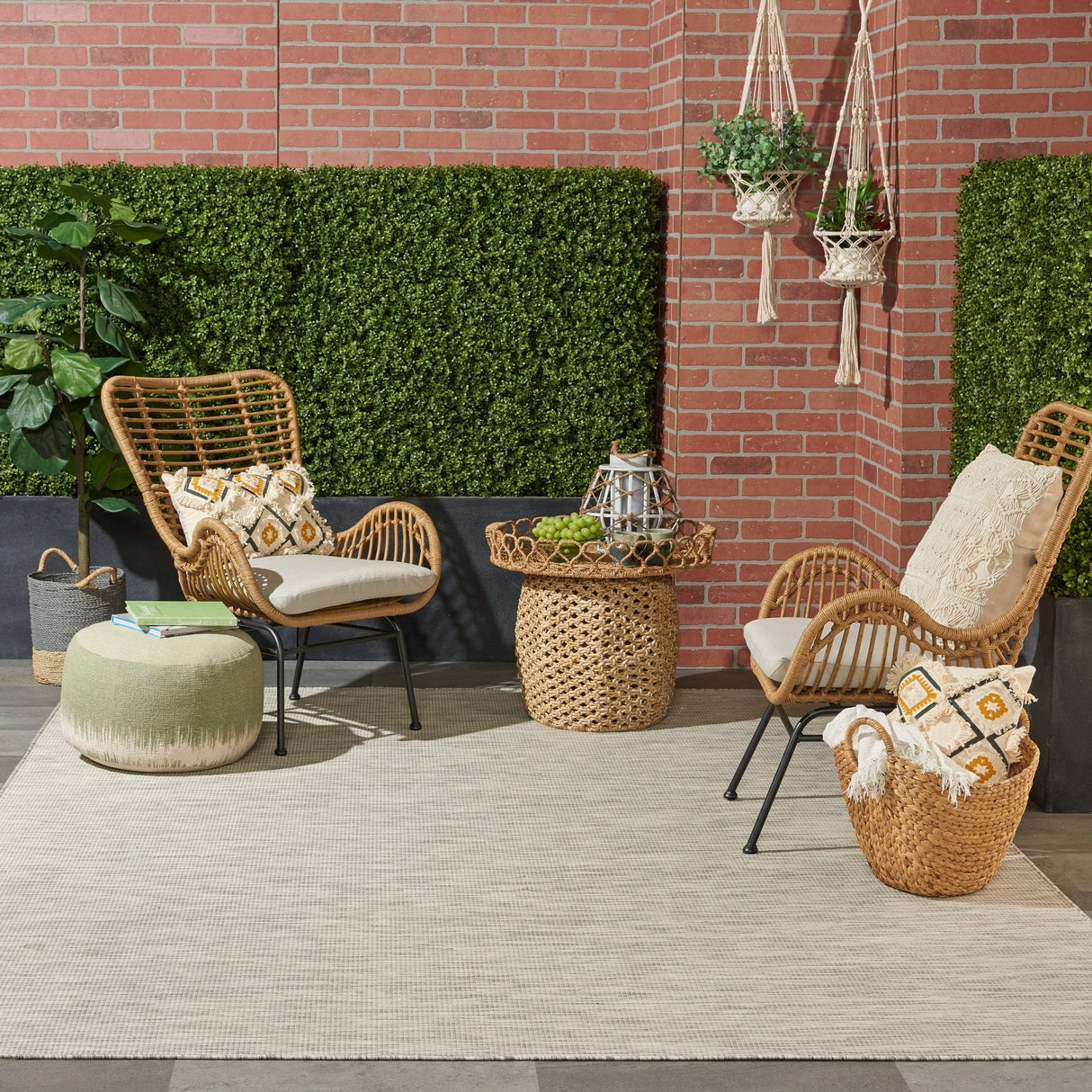 Nourison Positano Pos01 Lt Grey Rugs - Nourison - 99446791283