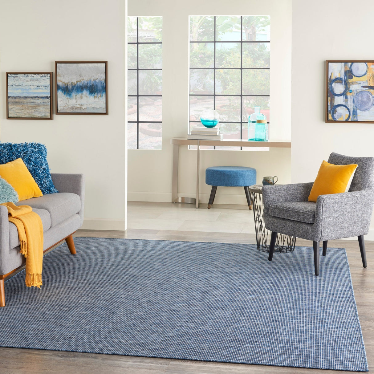 Nourison Positano Pos01 Navy Blue Rugs - Nourison - 99446792112