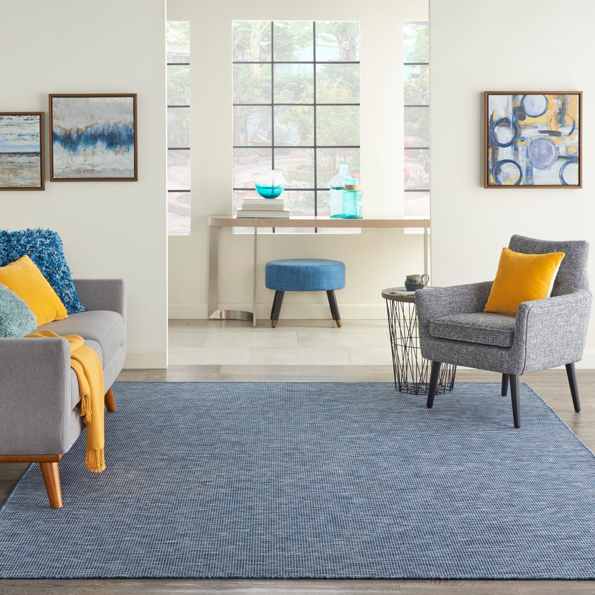 Nourison Positano Pos01 Navy Blue Rugs - Nourison - 99446842350
