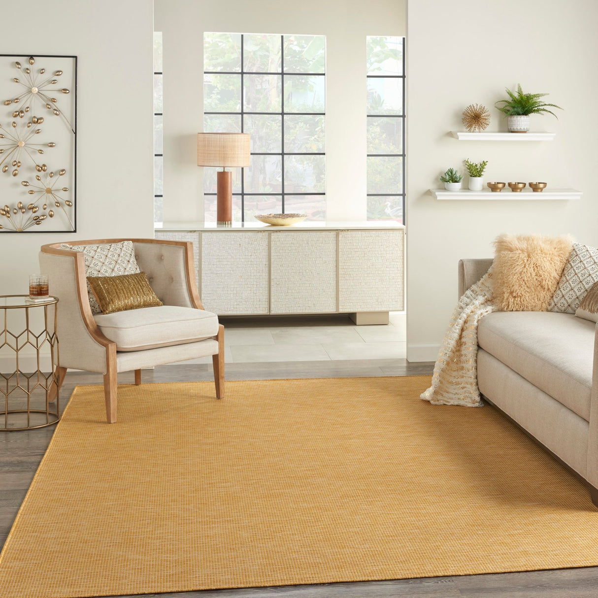 Nourison Positano Pos01 Yellow Rugs - Nourison - 99446791122