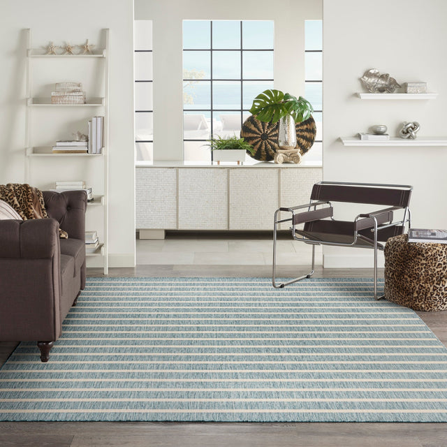 Nourison Positano Pos03 Aqua Ivory Rug - Nourison - 99446903174