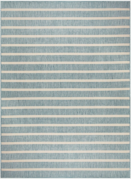 Nourison Positano Pos03 Aqua Ivory Rug - Nourison - 99446903174