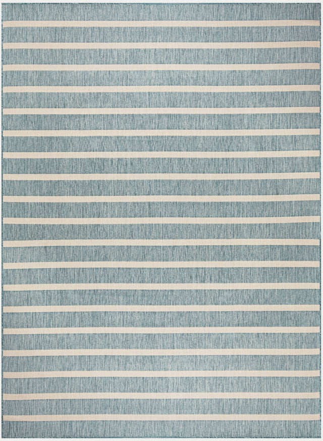 Nourison Positano Pos03 Aqua Ivory Rug - Nourison - 99446903174