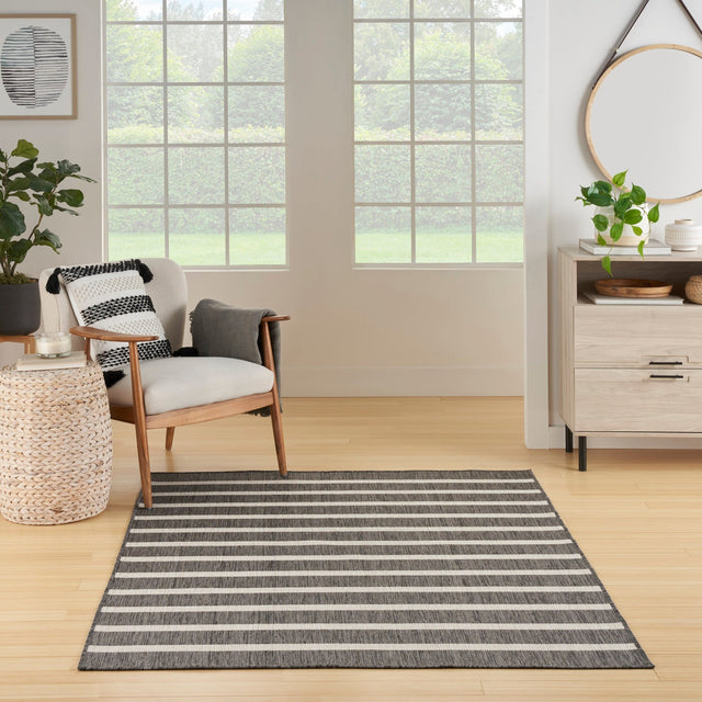 Nourison Positano Pos03 Charcoal Ivory Rug - Nourison - 99446903563