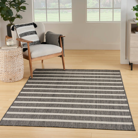 Nourison Positano Pos03 Charcoal Ivory Rug - Nourison - 99446903563