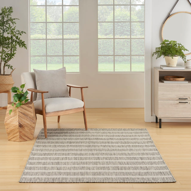 Nourison Positano Pos03 Grey Ivory Rug - Nourison - 99446903624