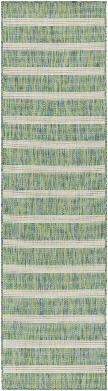 Nourison Positano POS03 Machine Made Blue, Green, Ivory Rug