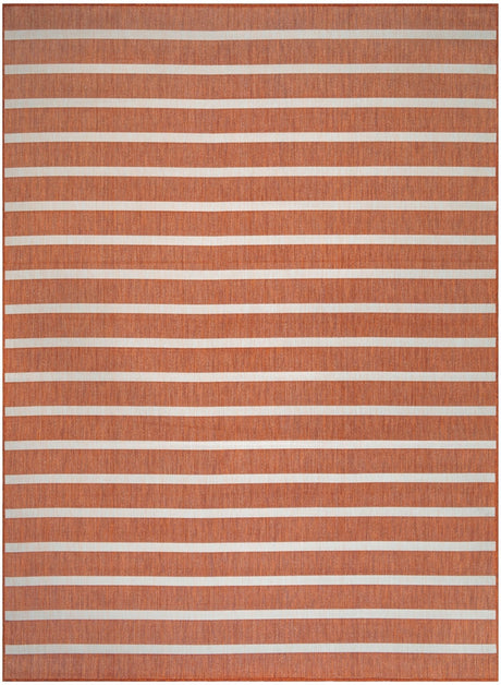 Nourison Positano Pos03 Terracotta Ivory Rug - Nourison - 99446903877