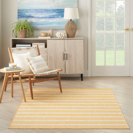 Nourison Positano Pos03 Yellow Ivory Rug - Nourison - 99446903938