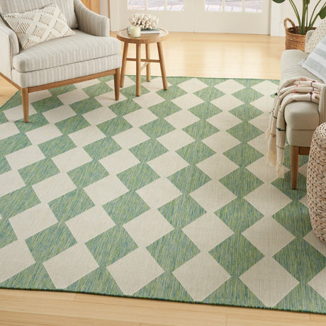 Nourison Positano Pos04 Blue Green Rug - Nourison - 99446938350