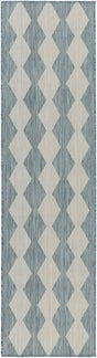 Nourison Positano POS04 Machine Made Aqua Rug