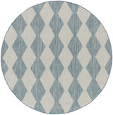 Nourison Positano POS04 Machine Made Aqua Rug