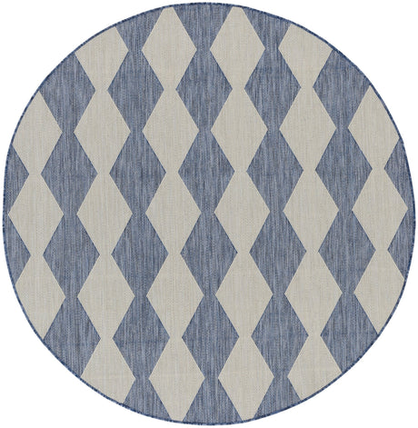 Nourison Positano POS04 Machine Made Navy, Blue Rug