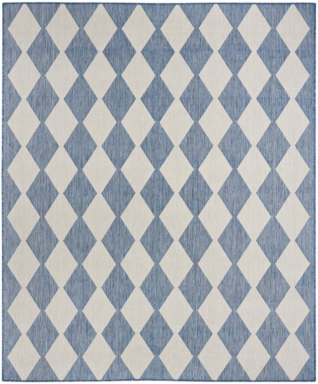 Nourison Positano POS04 Machine Made Navy, Blue Rug